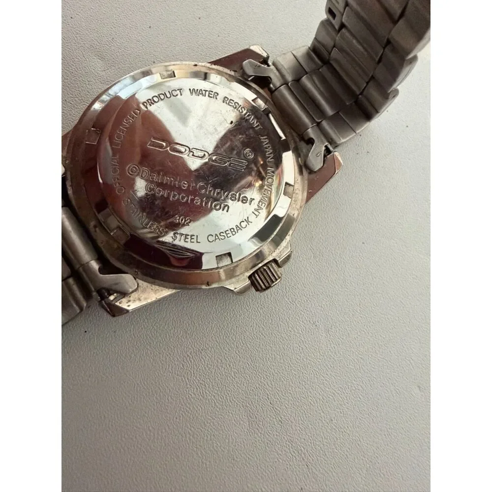 Dodge RAM mens stainless steel quartz watch with Black dial